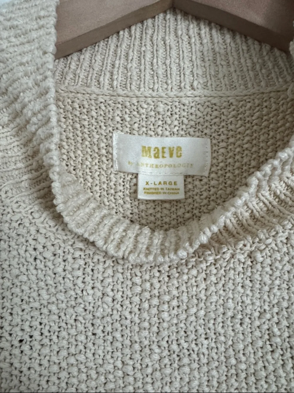 Maeve Cream Knit Short-Sleeve Ladybug Sweater - Picture 3 of 6